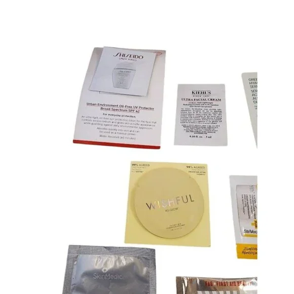 Luxury & Clean Beauty Sample Lot – Drunk Elephant, Shiseido, Kiehl’s + More